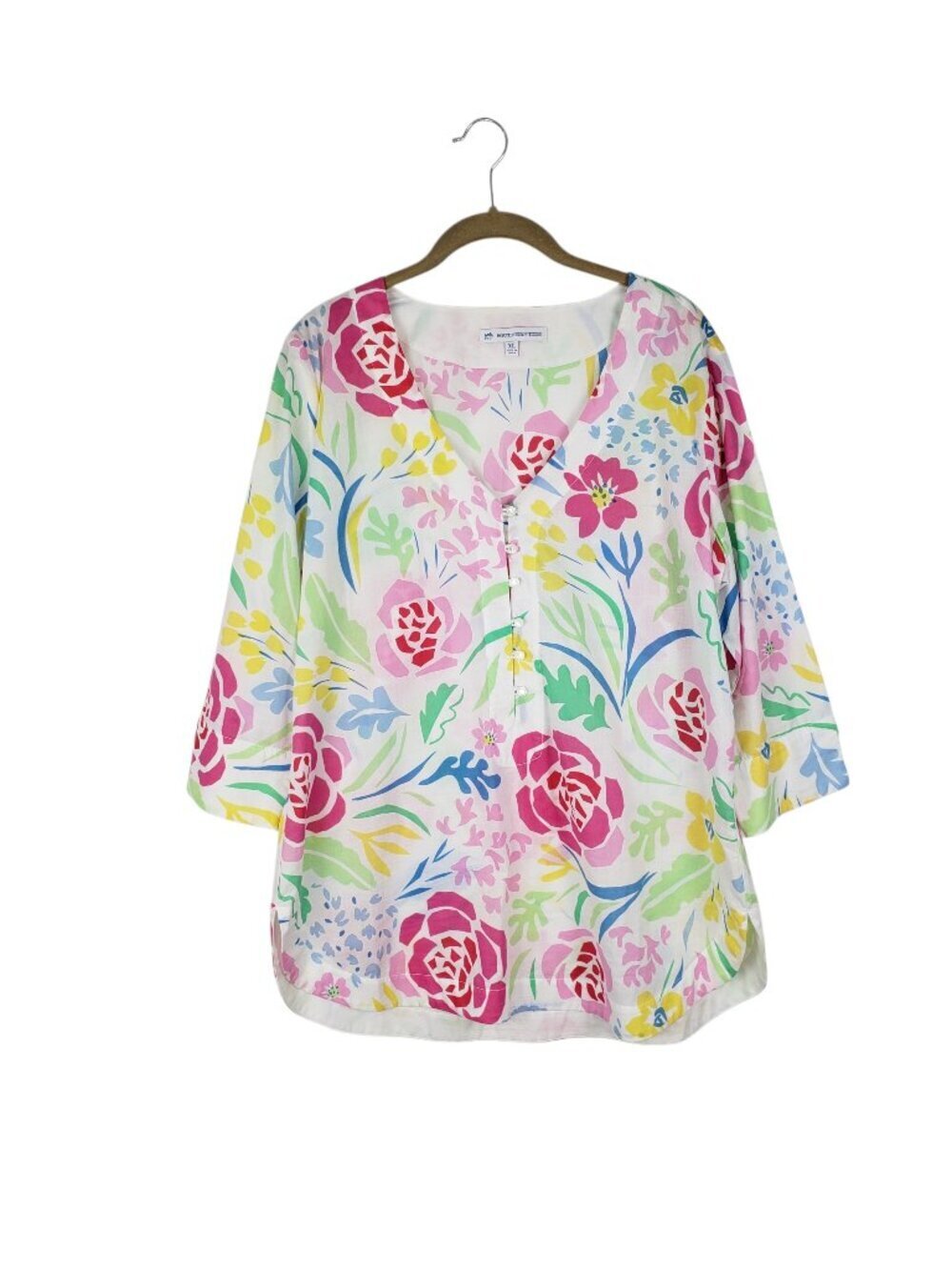 Southern Tide Isla Tunic Top Kiawah Floral Lightweight Cotton Womens XL
